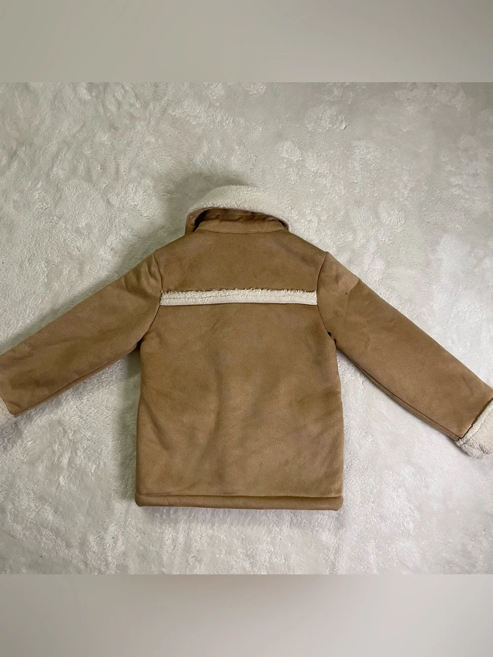 Gymboree Fleece Lined Faux Sherpa Jacket with Rope Clasps size 2T